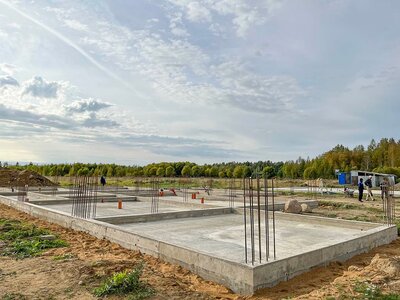 Строительство монолитной плиты с верхним ростверком