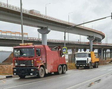 Буксировка самосвала 3/4 оси