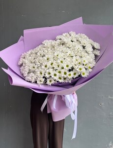 Монобукет из кустовых хризантем