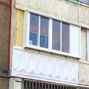 Холодное остекление. Лоджия 3м с выносом прямо