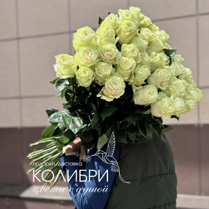 Букет из 50 белых роз