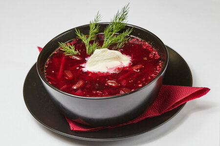 Борщ с фасолью