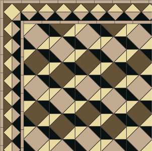ART DECO A1-1 раскладка из метлахской плитки Winckelmans