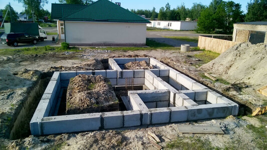 Фундамент из блоков фото