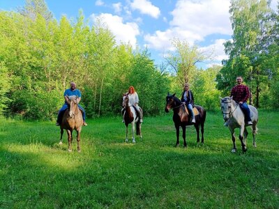 Семейная конная прогулка