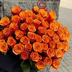 51 роз 50 cм - разные цвета (в упаковке)