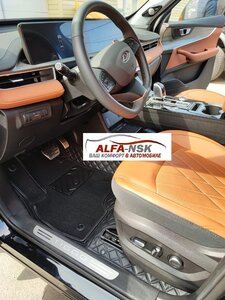 3D коврики в салон автомобиля из экокожи для Chery