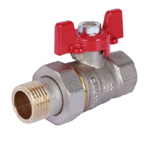 Кран шаровой с американкой 1/2" бабочка Rommer