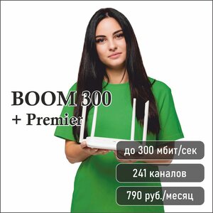 Интернет + ТВ. Тариф «Boom 300 + Premier»