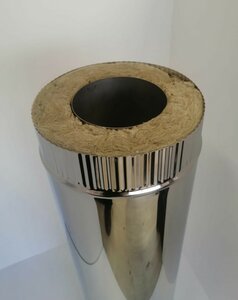 Сендвич-труба для дымохода 115/215 нерж. 304 0,8/430 1м