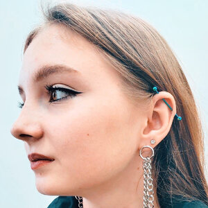 Пирсинг | Прокол индастриал