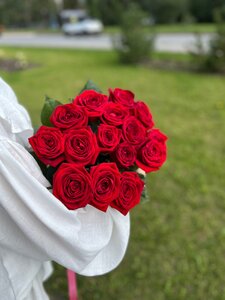 15 красных роз, Россия, 60 см