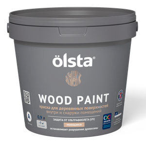 WOOD PAINT КРАСКА ДЛЯ ДЕРЕВЯННЫХ ПОВЕРХНОСТЕЙ 0.9л "А"
