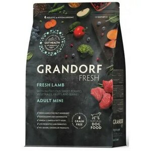 Grandorf Fresh ягненок с бататом для собак мелких пород