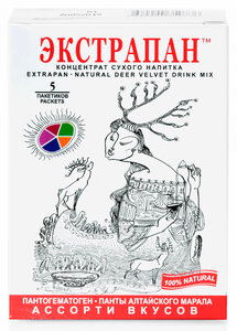 Экстрапан ассорти вкусов, сухой тонизирующий напиток, па