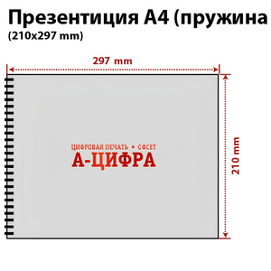 Печать презентаций А4 от 10 шт.