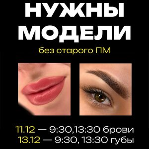 Нужны модели *без старого пм 11.12—брови и 13.12—губы