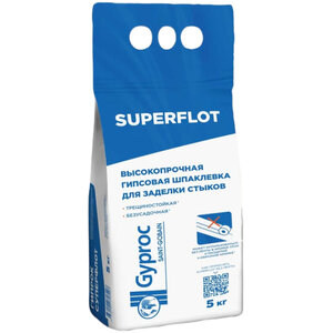 Шпаклевка для швов Гипрок Superflot гипсовая 5 кг
