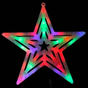Фигура звезда RGB 40 см, светодиодная 
