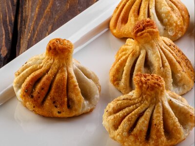 Хинкали с сыром жареные