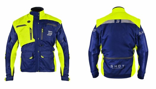 Куртка SHOT RACETECH размер:M Hi-Vis желтый/синий