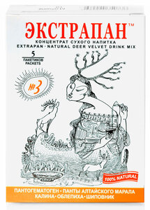 Экстрапан 3, сухой тонизирующий напиток, панты марала и 