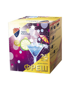 Батарея салютов Пиро-Каскад Фреш (25 залпов 0,8") PKU926