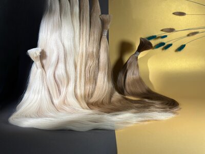 Волосы на срезе славянские CELEBRITY HAIR 50 см - 100гр.