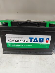 Tab AGM Stop/Go 80Ah О.П
