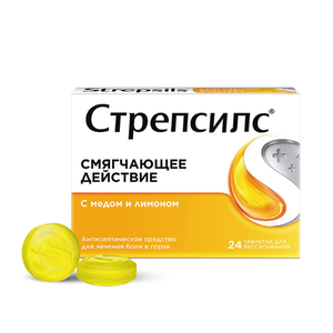 Стрепсилс мед-лимон, 24 таблетки