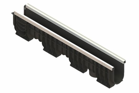 Лоток водоотводный пластиковый PolyMax Basic DN100 H200 