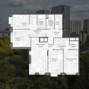 4-комнатная квартира 126,3 м²