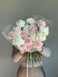 Монобукет из 21 кружевных диантусов