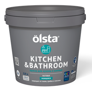 Kitchen&bathroom краска для кухонь и ванных 0.9л, "а"