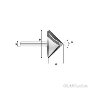 Фреза V-образная конусная DJTOL N2V622110