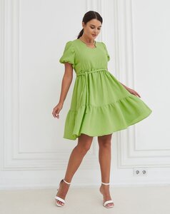Платье "Дарьяна" муслиновое, секрет молния с коротким ру