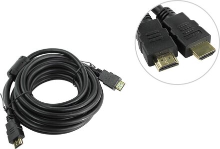 Кабель HDMI 19M/M ver 2.0, 5М, 2 фильтра Aopen