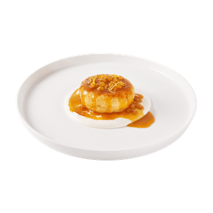 Ром-баба с бананом и карамелью