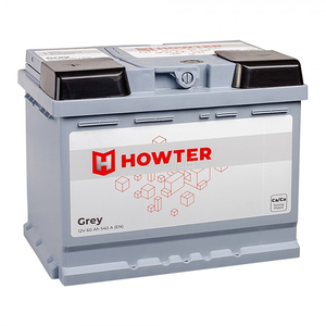 Аккумулятор HOWTER Grey 60L 540 Ач 540 А прям пол. 60 Ач