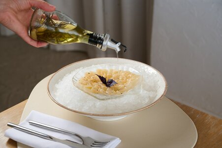 Гребешки с трюфельным маслом
