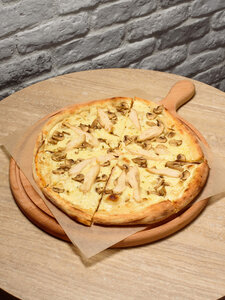 С цыпленком и грибами