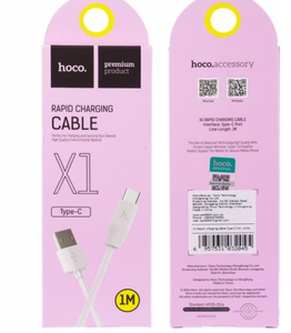 Кабель для зарядки Type-C HOCO X1 1м белый