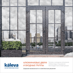 Пластиковые и алюминиевые двери Kaleva
