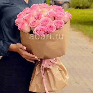 Букет розовых роз Малина (60 см)