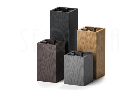 Столб SEQUOIA Evolution 3D WOOD 120*120*3000 BROWN