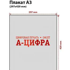 Офсетная печать плакатов А3 от 1000 шт. от 3 дней