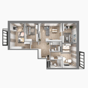 4-комнатные квартиры, от
