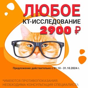 Любое КТ-исследование в октябре за 2900 руб