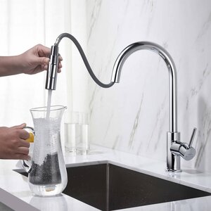 Смеситель для кухни с вытяжным изливом Aquatek Европа