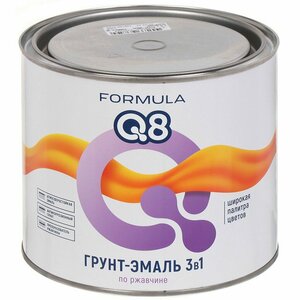 Грунт-эмаль Formula Q8, по ржавчине, серая
